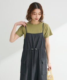 Green Parks カーゴポケットデニムキャミワンピース