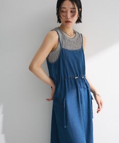 Green Parks カーゴポケットデニムキャミワンピース