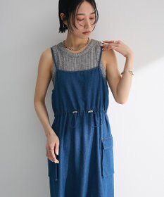 Green Parks カーゴポケットデニムキャミワンピース