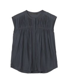 YECCA VECCA <<接触冷感>>フレンチスリーブギャザーブラウス
