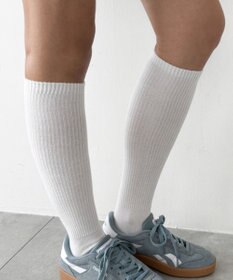 WEGO ローゲージゆるリブハイソックス