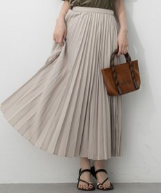 23区 【見上愛さん着用/CanCam11月号掲載】パウダリータイプライター プリーツ スカート ベージュ系