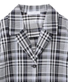 Green Parks 綿麻混裾ドロスト開襟シャツジャケット