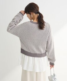 Green Parks 配色リブドッキングチュニック