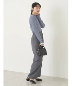 earth music&ecology 配色フリルニットプルオーバー