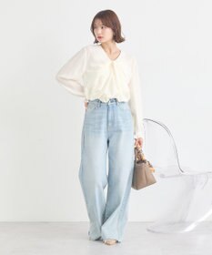 earth music&ecology フロントツイストブラウス