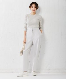 ICB L 【洗える】 ダブルクロスクレープ ストレートパンツ