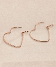 Phoebe ハートフープピアス　ローズゴールド
