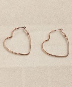 Phoebe ハートフープピアス　ローズゴールド