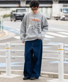 WEGO スプレーグラフィックニットプルオーバー