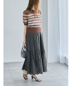 Te chichi エンブロイダリーティアードスカート