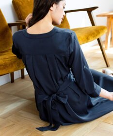 Tiaclasse 【新色追加・洗える】バックリボン前開きワンピース