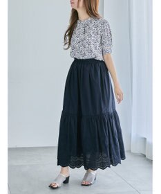 Te chichi エンブロイダリーティアードスカート