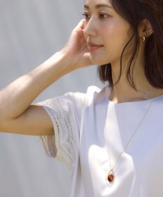 J.PRESS LADIES 【一枚で着映え・シーンレスに活躍】コットンスムース レースデザイン カットソー