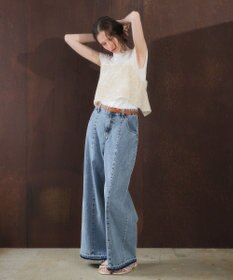 YECCA VECCA 綿麻バギーデニムパンツ