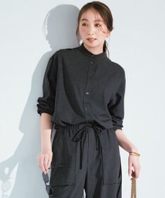 UNFILO ライトフランネル オーバーシャツ チャコール