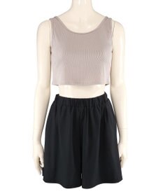 San-ai Resort（三愛水着楽園） ★新色ブラック×ライトグレー入荷【UPF50＋】シャツ・ショートパンツ付き４点セット　9M・11L　【San-ai Resort（サンアイリゾート）】