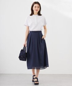 J.PRESS LADIES L ストライプジャージー ドルマンスリーブ カットソー