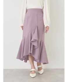 earth music&ecology アシメラッフルヘムスカート