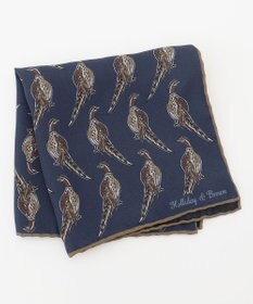 JOSEPH ABBOUD 【イタリア製・Holliday&Brown】バードグラフィックプリントポケットチーフ