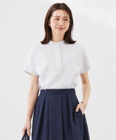 J.PRESS LADIES L ストライプジャージー ドルマンスリーブ カットソー