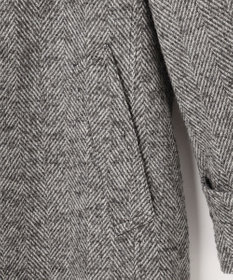 JOSEPH ABBOUD 【尾州産カシミヤブレンド素材/軽量】カシミヤブレンドアルパカヘリンボーン ステンカラーコート