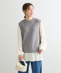 Green Parks 布帛ドッキングニットチュニック