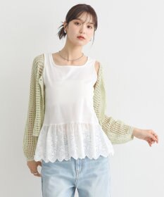 earth music&ecology コットンレースヘムインナー