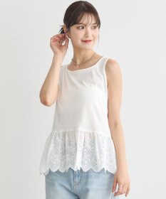 earth music&ecology コットンレースヘムインナー