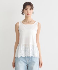 earth music&ecology コットンレースヘムインナー