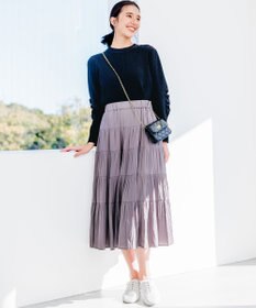 組曲 Elena フリルスリーブ ニットプルオーバー