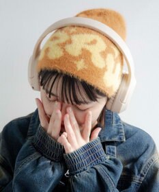 WEGO シャギーキラキラロゴニットキャップ