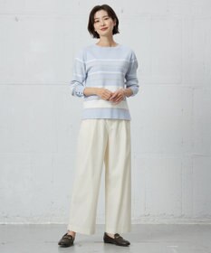 J.PRESS LADIES 【洗える】Rayon Stretch Border ニット