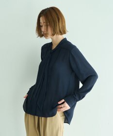 YECCA VECCA 配色ラインボウタイブラウス