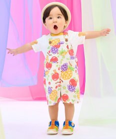 MIKI HOUSE HOT BISCUITS 【44-48cm】 麦わら風 くまみみ ハット