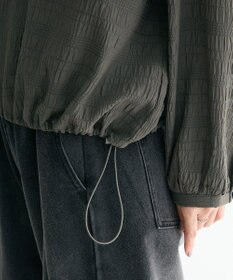 Green Parks 裾ドロスト表面長袖プルオーバー