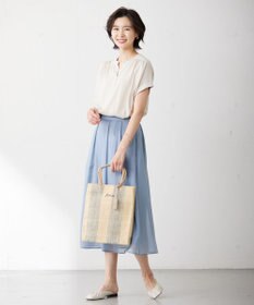J.PRESS LADIES 【WEB限定・A4サイズ収納可】 マダガスカルラフィア トート バッグ