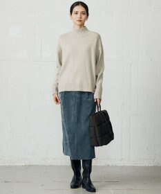 自由区 ウールカシミヤブレンドスパンコールハイネック ニット