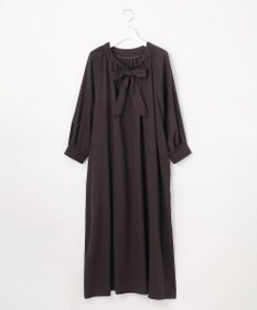 自由区 L 【SHIHOさん着用】TWドレープツイル3WAYボウタイ ワンピース
