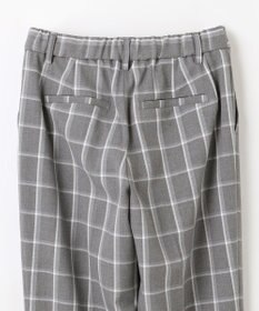 ANY 【洗濯機可/ストレッチ/ウエストゴム/裏起毛】マルチファンクションストレッチチェックテーパードパンツ