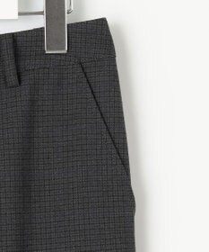 J.PRESS LADIES 【洗える】T/Rアルガンシルク チェック テーパード パンツ