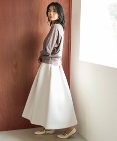 UNFILO L 【VERY×UNFILOコラボ】BEAUTY FORM JERSEY+ ボリューム フレアスカート