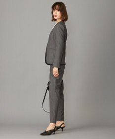 ICB L 【セットアップ対応】ウールストレッチ ノーカラージャケット