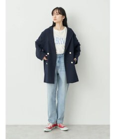 earth music&ecology ウ゛ィンテージ加工テーパードデニム