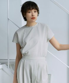 ICB L 【接触冷感・UVカット・防シワ・洗える】 アトラストリコット フレンチスリーブトップス