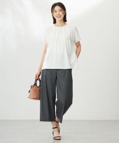 J.PRESS LADIES 【洗える・接触冷感】プレーティングジャージー フレア カットソー