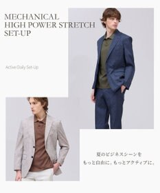 J.PRESS MEN 新色【MECHANICAL】【セットアップ対応 / 超軽量 / 清涼感 / 洗える】 ハイパワーストレッチ リネンルックジャケット_26年モデル