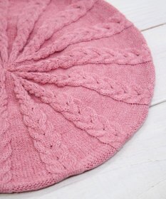 石田製帽 オーガニックコットン アラン編みベレー