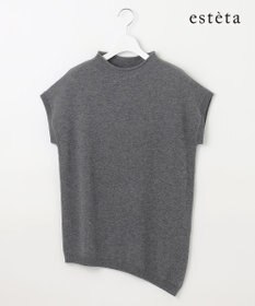 23区 L 【エステータ】マーセライズドウールカシミヤ アシンメトリー ニット