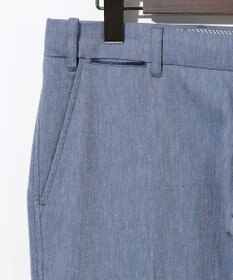 JOSEPH ABBOUD 【ウエストも伸びる/清涼/ストレッチ】ストレッチリネンシャンブレーパンツ